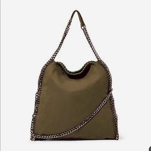 STEVE MADDEN BTOTALLY MILITARY FAUX SUEDE TOTE NWT